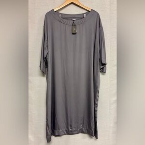 Scandia Home | NWT Legna Classic Kaftan Lyocell Italian Silver Oversized, Large